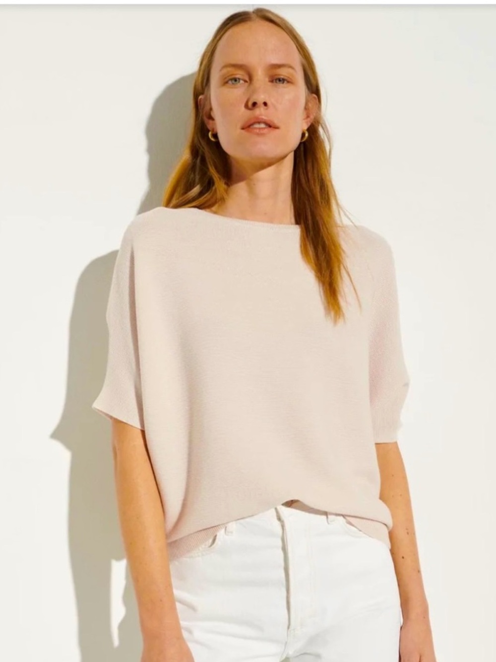 R Label dolman sleeve wool knit sweater